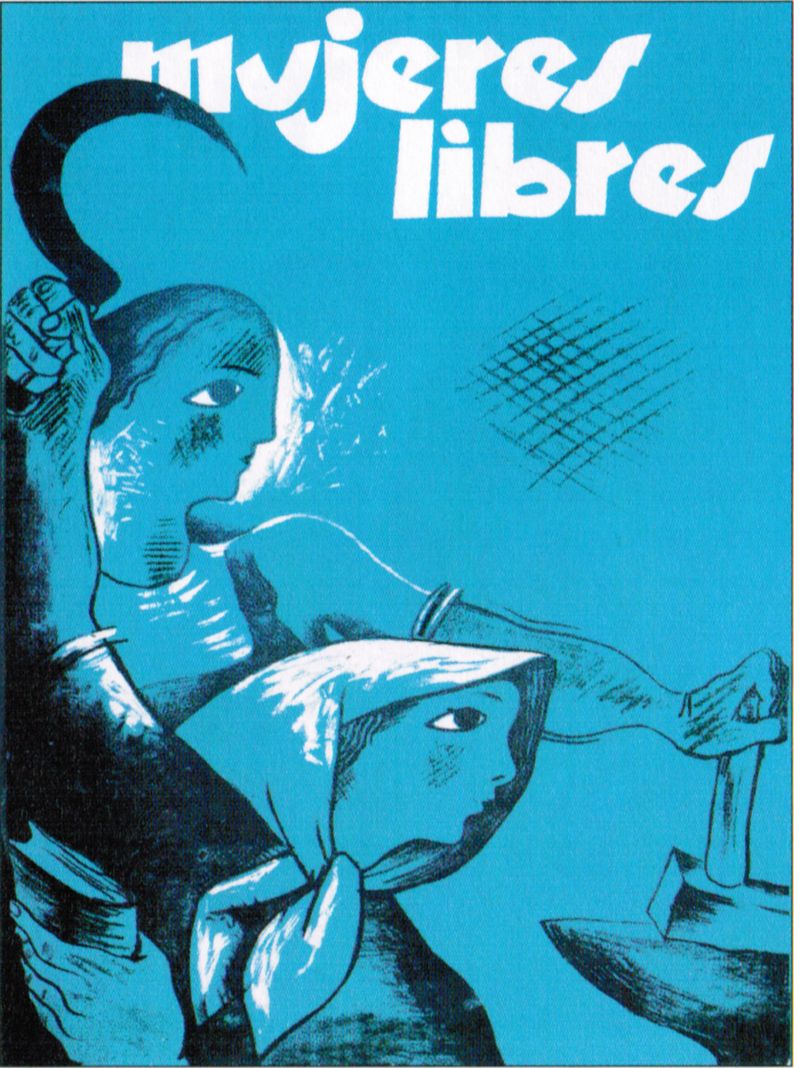 Titelbild der Zeitschrift Mujeres Libres Nr. 11, genannt "Revista azul" (blaue Zeitschrift, 1937.